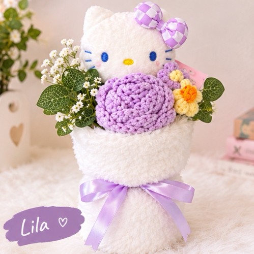 Hello kitty bouquet 25cm - kitty, lila